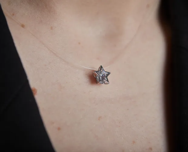 Silver Necklace Star 