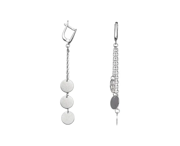 Silver earrings Coins