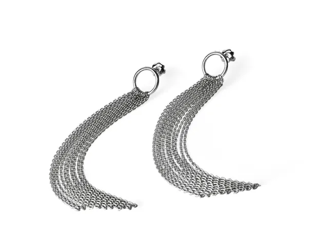 Серебряные серги Каролина 