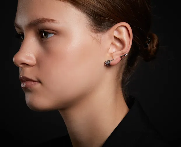 Silver earrings Arrow