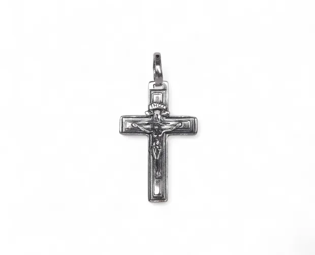 Silver cross rectangular Faith