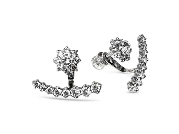 Silver earrings jackets Japan