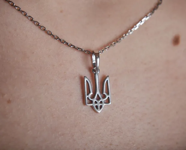 Silver Trident Pendant