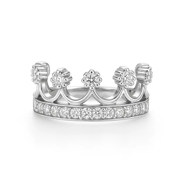 Серебряное кольцо Корона 
