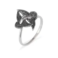 Серебряное кольцо Голуби 