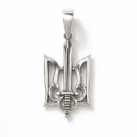 Серебряная подвеска Тризуб Меч 