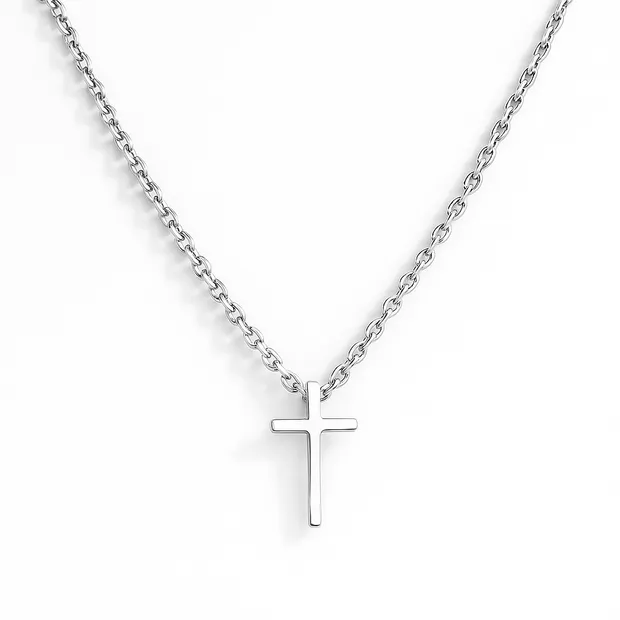 Серебряное колье с крестиком Стайл S 