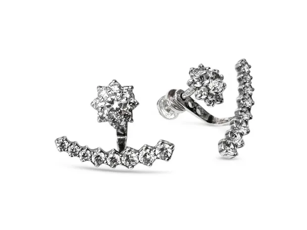 Silver earrings jackets Japan