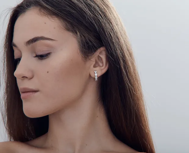 Серебряные серьги Мистерия  