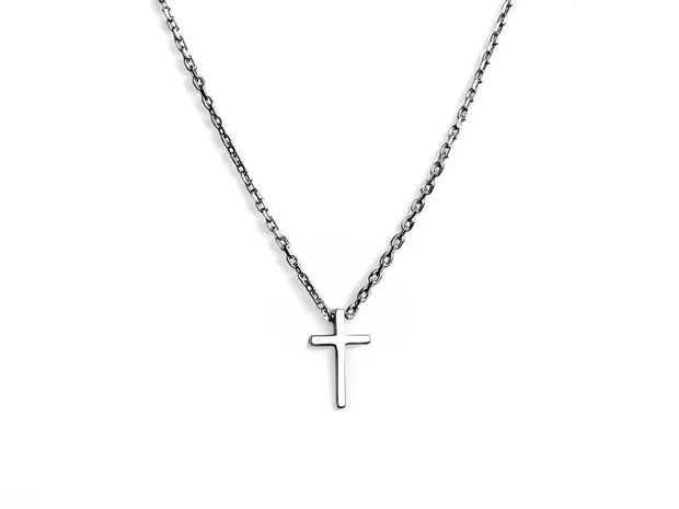 Серебряное колье с крестиком Стайл S 
