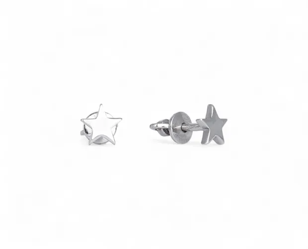 Silver stud earrings Stars