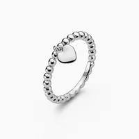 Серебряное кольцо с подвеской Сердце 