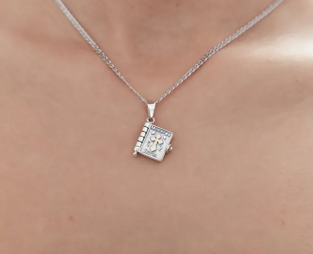 Серебряная подвеска Книжечка Молитва водителя 