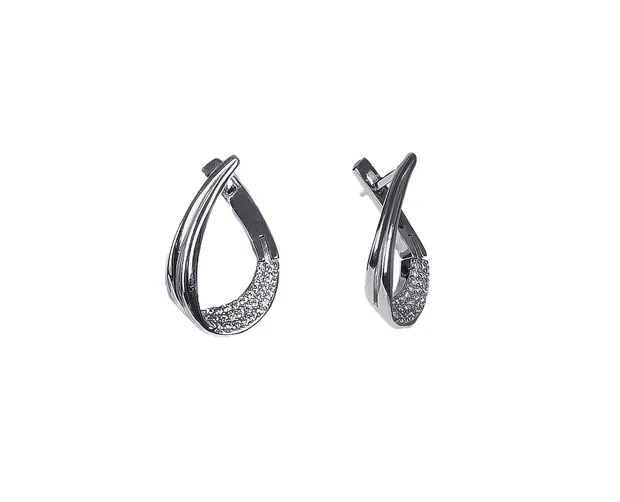 Silver earrings English clasp Monroe